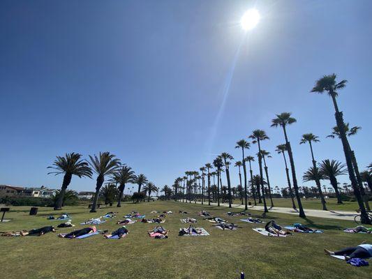 Donation Based Gentle Yoga Class. Every Sunday at 9:30am in Oxnard Beach Park.