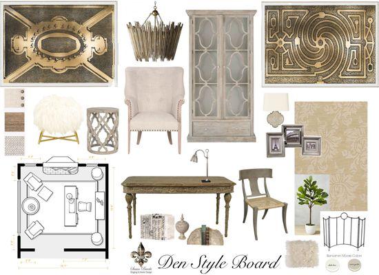 Interior Design Style Board by Susan Bacchi Design, LLC