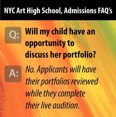 NYC Art High School Admissions FAQ's