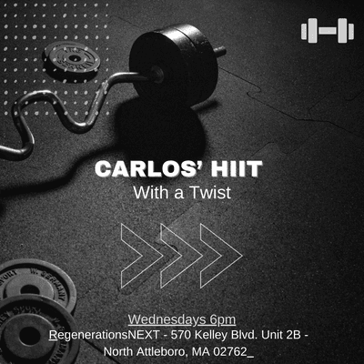 HIIT with a TWIST 
Wednesdays 6pm

https://stayhealthy.as.me/HIITwCarlos