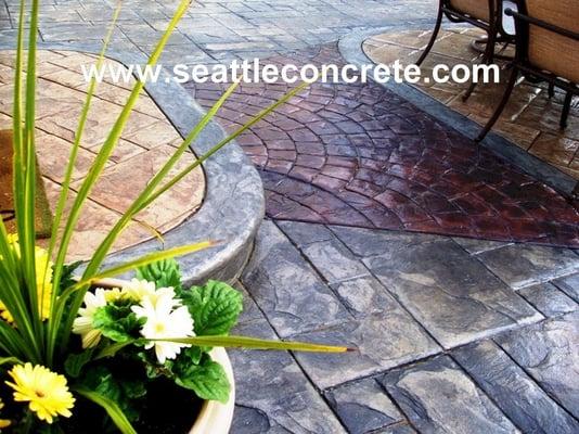 Stamped concrete patio