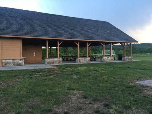 PAVILLON AT A PARK/ WASHED AND STAINED