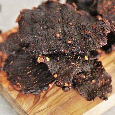 All Jerky is made right on the premise with the finest Top Round Beef and no added preservatives.