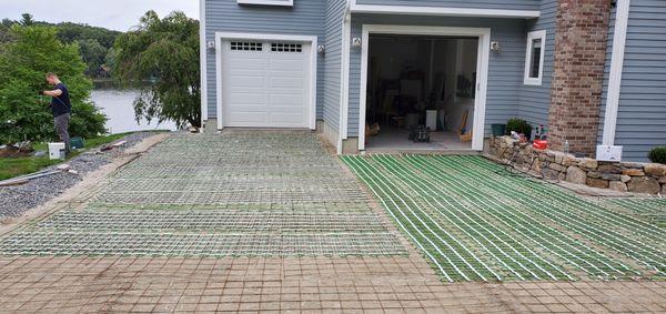 Driveway heat install