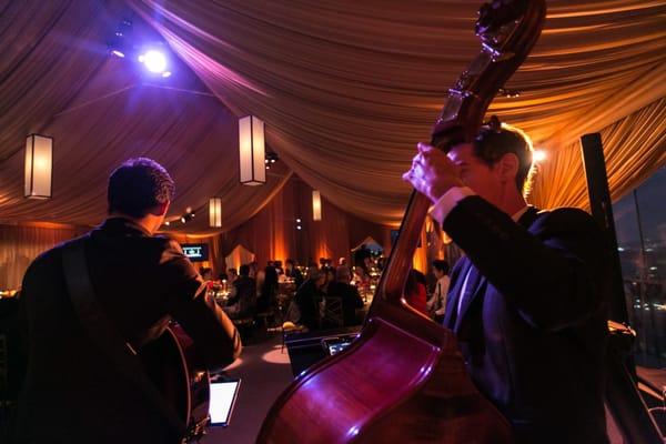 The jazz combo performs during commercial breaks at the Awards Gala