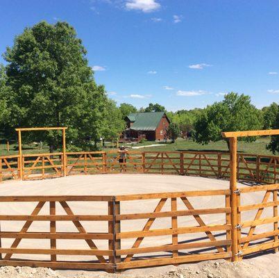 Custom fencing for horse areana