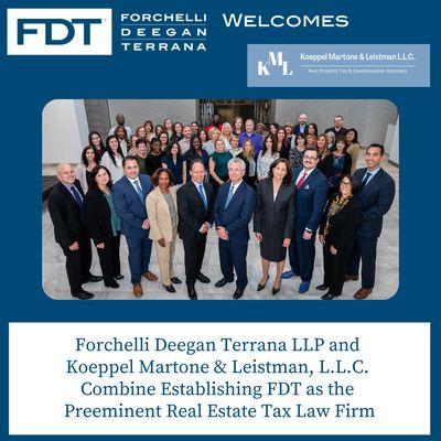 Forchelli Deegan Terrana LLP and Koeppel Martone & Leistman, L.L.C. Combine Establishing FDT as the Preeminent Real Estate Tax Law Firm