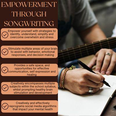 There are so many benefits to songwriting, singing and music