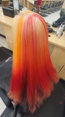 Fire hair dimensional color