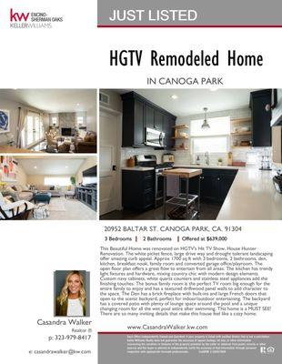 HGTV Remodeled House 
 Adorable country chic home in Canoga Park