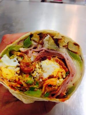 Custom made breakfast burrito. (Secret menu)