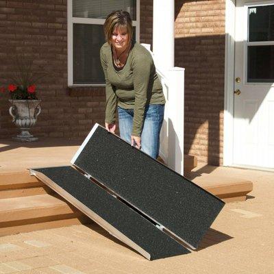 Portable Ramps Available For Steps or Vehicles.