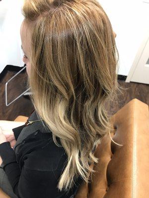 Lived in balayage and haircut/style by Sandra.