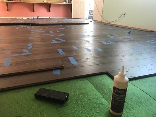 Cali Bamboo Flooring Installation. Nothing but the best for Mom.