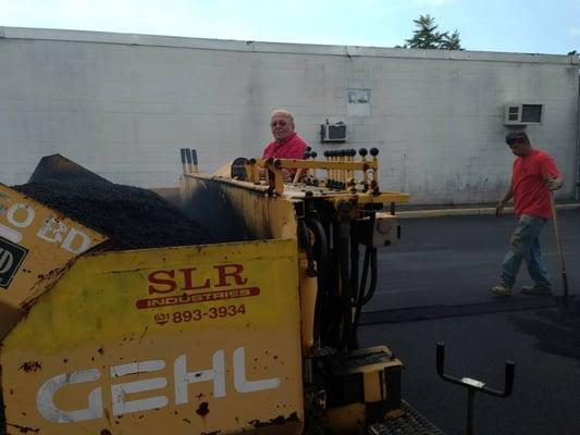 Paving a parking lot