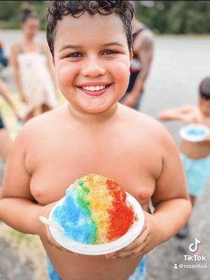 Rainbow with lemon peel topping