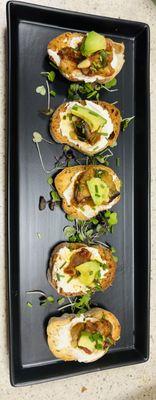 Crostini Caponata with Avocado