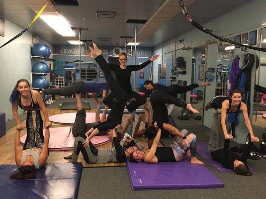 Acro Yoga class