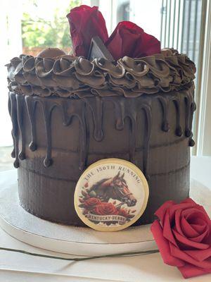 3X chocolate cake for A VIP clients Kentucky Derby party! Everyone was a winner!