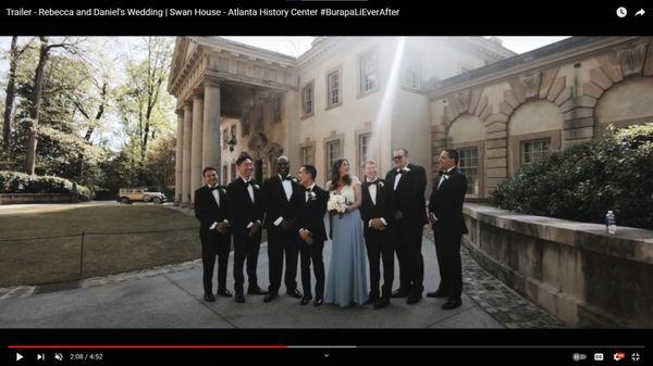 Screenshot from our wedding trailer produced by WedFlix. They got so many incredible shots.