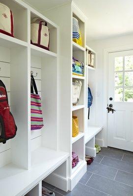 Custom mud room.