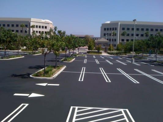 First American of Santa Ana Parking Lot Striping  Project.