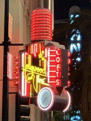 The Exterior Neon Sign @ The Corner of the Famous Hollywood & Vine October 2019