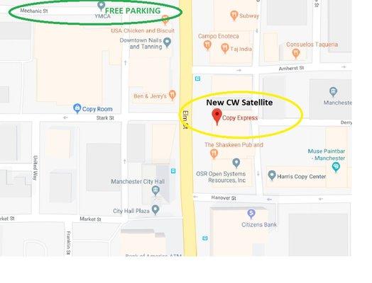 Parking Map for Copy Express