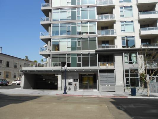 Front entrance and garage entrance.