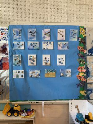 PreK classroom - ocean unit art work