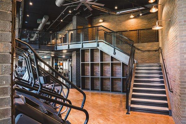 Two-story fitness center