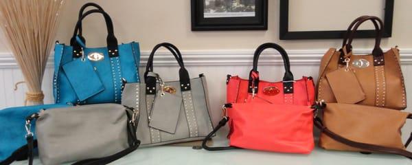 Vegan Leather handbags in rich colors !