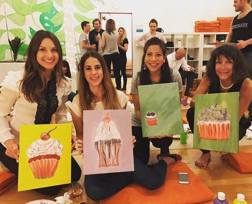 We regularly host Paint & Wine classes to play with our creative side, check our upcoming events www.glowyogasf.com :)