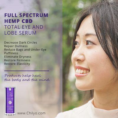 FULL SPECTRUM HEMP CBD TOTAL EYE AND LOBE SERUM - Order at Chilyo.com