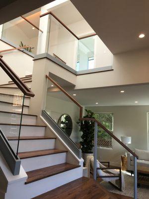 Glass railing installation