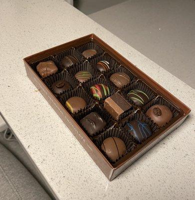 Box of assorted chocolates