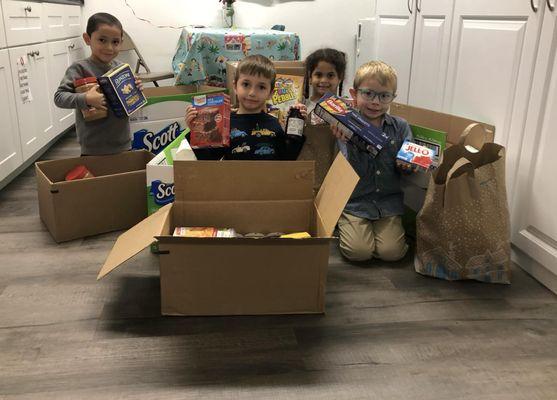 19th annual Thanks for Giving food drive for local families in need. Teaching our children to be active in the community at an early age