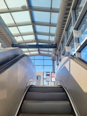 Escalator up to the station