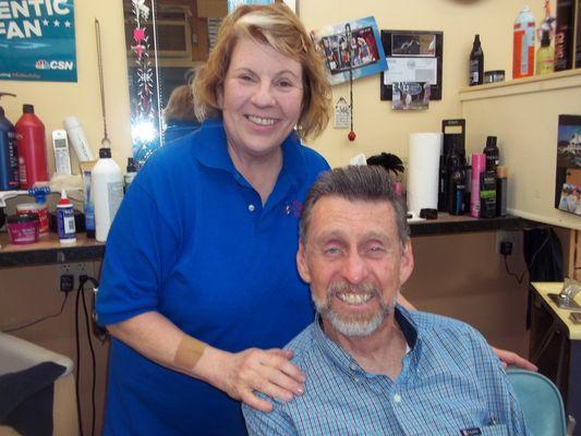 Craig owner of Antique colony on West San Carlos st. near our barbershop, got his haircut !