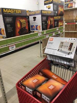 Shopping for a couple space heaters.