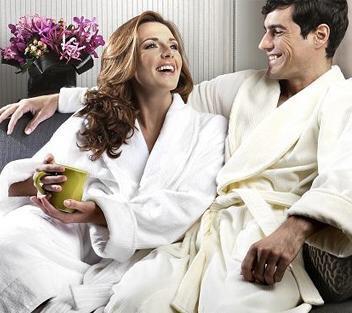 Cotton bathrobes for him and her