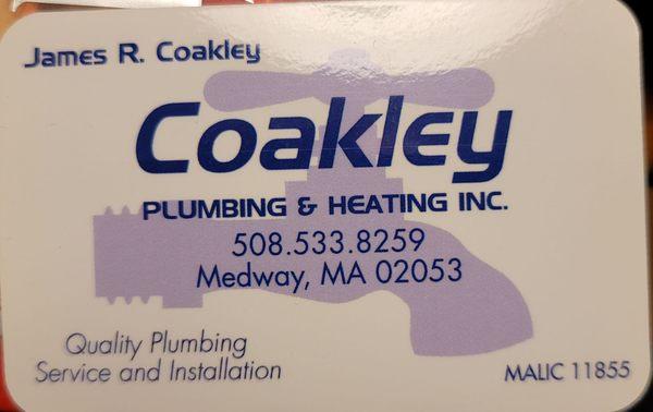 Coakley R E Plumbing & Heating