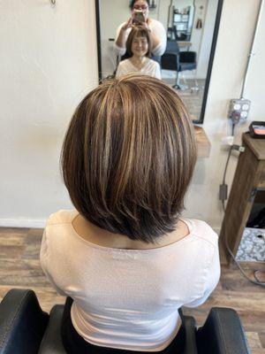 Highlights and root touch up