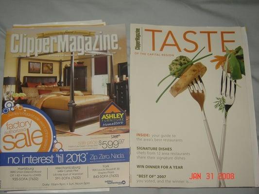 Jan 2008 Clipper & Taste of Central PA Magazine.