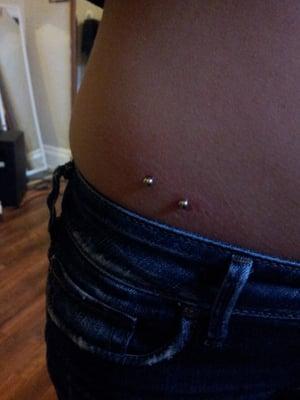 Surface hip piercing