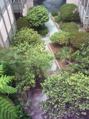 The central atrium at 150 Haas Ave.