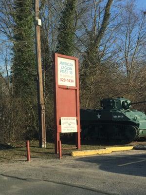 American Legion Post of Dedham -- 155 Eastern Avenue, Dedham                Sign