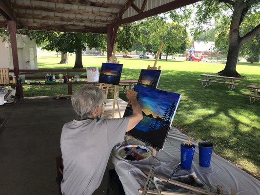 Join us for special events, like painting in the park.