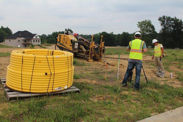 Shooting construction safety video on a HDD boring project.