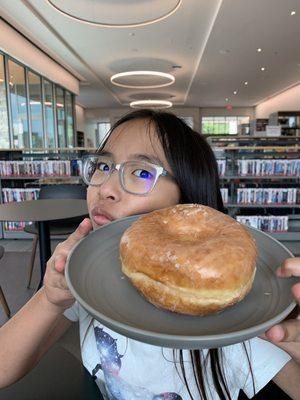 Giant donut at the cafe